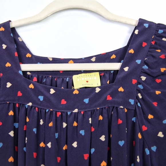 Stephanie Cranford purple rainbow heart dress Size Small - Picture 8 of 10